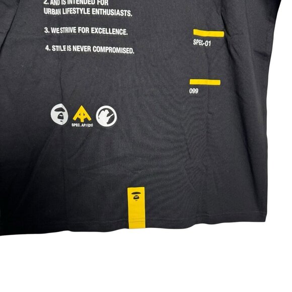 Aape by A Bathing Ape Woodland Camo Moonface T-Shirt black mens Size medium New - Picture 6 of 14